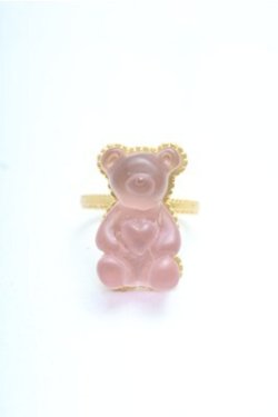 画像1: Q-pot. / テディベアハードグミリング(グレープ)  パープル S-26-04-06-005-QP-AC-HR-ZS