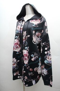 画像3: Royal Princess Alice / Cat in Wonderlandねこ助コラボパーカー  黒 S-26-04-06-050-LO-TO-AS-ZS