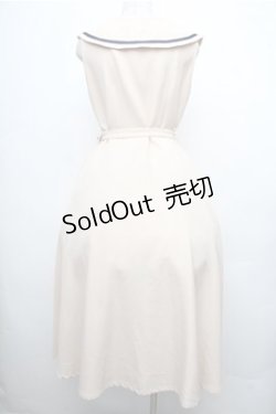 画像2: an another angelus / プチリボン配色ラインノースリーブワンピース  オフ S-26-04-06-052-CA-OP-AS-ZS