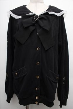 画像1: LIZ LISA / メッセージセーラーブルゾン  黒 S-26-04-06-053-LO-JA-AS-ZS