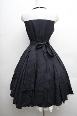 画像2: 中国ロリータ / ヨーク切替ワンピース  紺ｘ白 S-26-04-06-055-LO-OP-AS-ZS