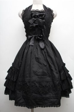 画像1: BABY,THE STARS SHINE BRIGHT / リボンリボンジェラートジャンパースカート  黒 S-26-04-06-056-BA-OP-AS-ZS