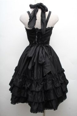 画像2: BABY,THE STARS SHINE BRIGHT / リボンリボンジェラートジャンパースカート  黒 S-26-04-06-056-BA-OP-AS-ZS