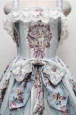 画像3: Royal Princess Alice / Rococo Rose Catジャンパースカート  サックス S-26-04-06-058-LO-OP-AS-ZS (3)