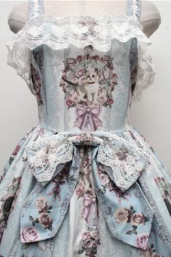 画像3: Royal Princess Alice / Rococo Rose Catジャンパースカート  サックス S-26-04-06-058-LO-OP-AS-ZS