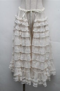 画像1: PINK HOUSE / ポルカドットチュールタブリエ  アイボリー S-26-04-06-059-LO-SK-HR-ZS