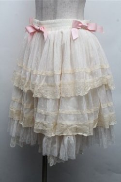 画像3: Hoshibako Works / リボンミルフィーユスカート(ショート)  キナリｘピンク S-26-04-06-060-LO-SK-HR-ZS