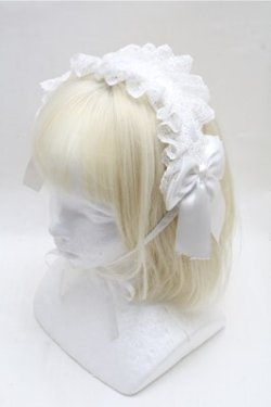 画像1: LOLITA / リボンヘッドドレス  白 S-26-04-06-013-LO-ZA-AS-ZS