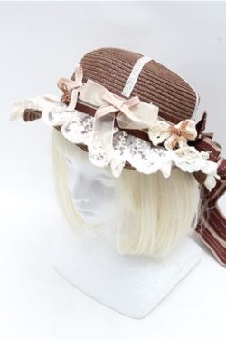 画像1: LOLITA / リボンハット  ブラウン S-26-04-06-018-LO-AC-AS-ZS