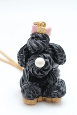 画像2: Q-pot. / プードルケーキネックレス  黒 S-26-04-06-021-QP-AC-HR-ZS