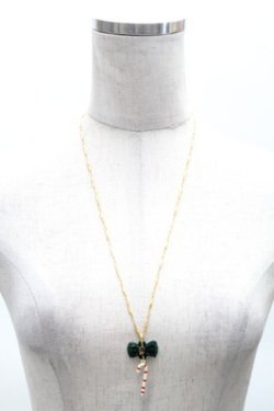 画像1: Q-pot. / キャンディケインネックレス  ゴールド S-26-04-06-022-QP-AC-HR-ZS