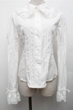 画像1: BABY,THE STARS SHINE BRIGHT / 後ろピンタックブラウス  白 S-26-04-06-026-BA-BL-AS-ZS