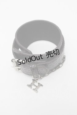 画像1: h.NAOTO / ベルトブレスレット  黒 S-26-04-07-001-HN-AC-AS-ZS