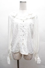 画像1: Amavel / 長袖フリルブラウス  白 S-26-04-07-043-CA-BL-AS-ZS (1)
