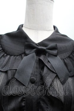 画像4: axes femme kawaii / ストライプシアーブラウス  黒 S-26-04-07-044-AX-BL-HR-ZS