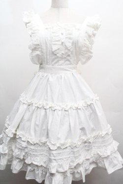 画像1: Chalmiere / コットンフリルエプロン  白 S-26-04-07-045-0-ZA-HR-ZS