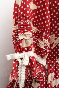 画像4: PINK HOUSE / 水玉りぼんプリントワンピース  赤 S-26-04-07-049-LO-OP-HR-ZS