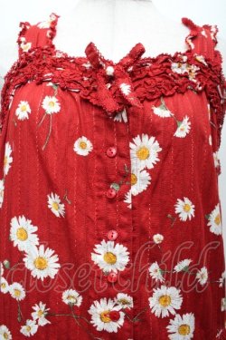 画像4: PINK HOUSE / ひなぎくプリントキャミソールワンピース  赤 S-26-04-07-050-LO-OP-HR-ZS