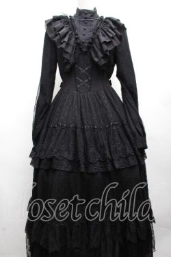 画像1: Hoshibako Works / リトルグレイスワンピース  黒 S-26-04-07-052-LO-TO-HR-ZS