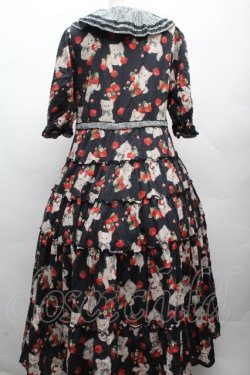 画像2: alcali / alcali × misako aoki/サイベリアンストロベリーワンピース  黒 S-26-04-07-053-LO-OP-HR-ZS