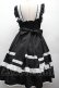 画像2: Chalmiere / ハッピーフリルジャンパースカートセット  黒ｘ白 S-26-04-07-054-0-OP-HR-ZS (2)