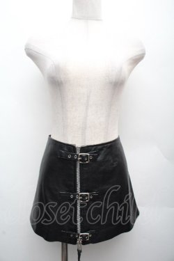 画像1: PUNK / ZIPレザースカート  黒 S-26-04-07-059-PU-SK-HR-ZS