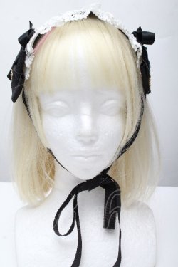 画像1: BABY,THE STARS SHINE BRIGHT / プリンセスドロップヘッドドレス  黒 S-26-04-07-009-BA-AC-AS-ZS