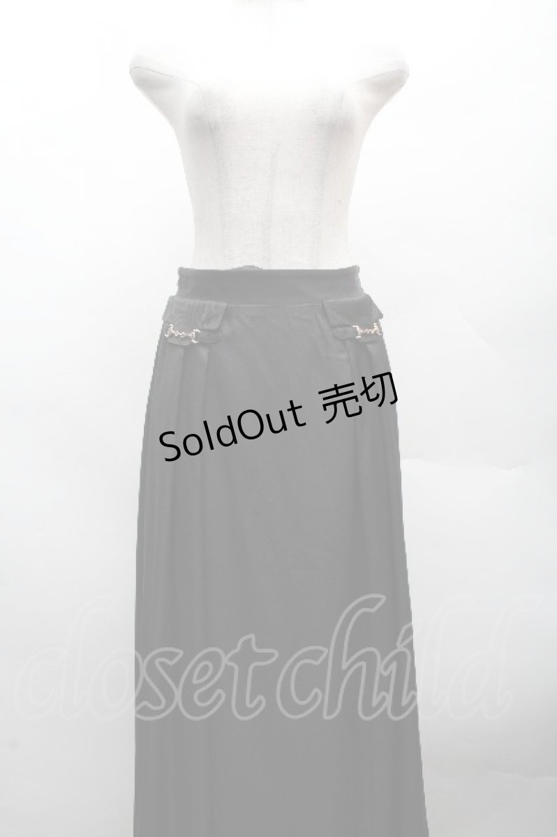 画像1: axes femme / ビット付フレアスカート  黒 S-26-04-07-061-AX-SK-AS-ZS (1)