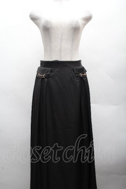 画像1: axes femme / ビット付フレアスカート  黒 S-26-04-07-061-AX-SK-AS-ZS