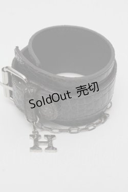 画像2: h.NAOTO / ベルトブレスレット  黒 S-26-04-07-001-HN-AC-AS-ZS