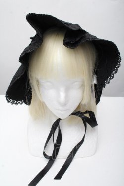 画像1: axes femme kawaii / メアリーハーフボンネット  黒 S-26-04-07-012-AX-AC-HR-ZS