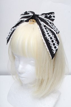 画像1: BABY,THE STARS SHINE BRIGHT / Maison de Petite Rubanリボンカチューシャ  黒 S-26-04-07-014-BA-AC-AS-ZS