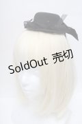GOTH / コサージュ付きレースミニハット  黒 S-26-04-07-018-GO-AC-HR-ZS