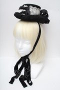 GOTH / リボンレースシルクハット  黒 S-26-04-07-019-GO-AC-HR-ZS