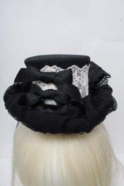 画像3: GOTH / リボンレースシルクハット  黒 S-26-04-07-019-GO-AC-HR-ZS
