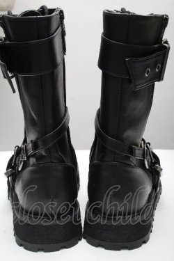 画像2: Demonia / ベルトブーツ 27.5 黒 S-26-04-07-032-PU-SH-AS-ZS