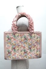 画像2: Maison de FLEUR / ゴブランフリルハンドルトートバッグ  ピンク S-26-04-07-034-LO-BG-TE-ZS (2)