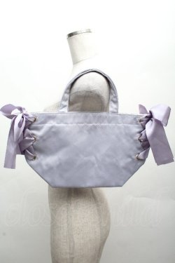 画像2: Maison de FLEUR / サイドレースアップリボントートバッグ  ラベンダー S-26-04-07-035-LO-BG-TE-ZS
