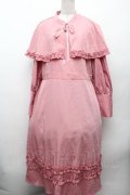 FLC / MINA*ケープワンピース 3L ピンク S-26-04-09-027-LO-OP-HR-ZS