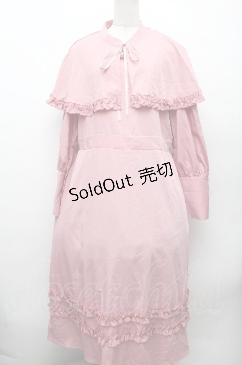 画像1: FLC / MINA*ケープワンピース 3L ピンク S-26-04-09-027-LO-OP-HR-ZS (1)