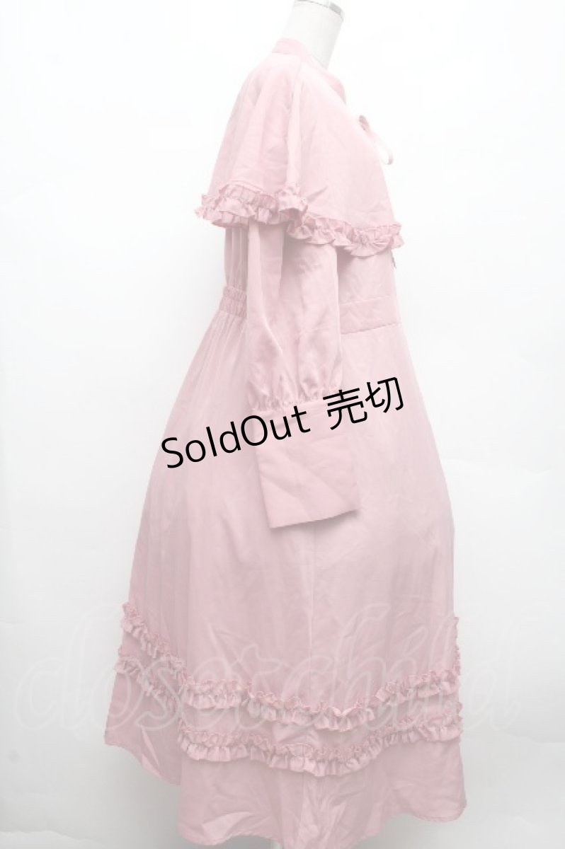 画像2: FLC / MINA*ケープワンピース 3L ピンク S-26-04-09-027-LO-OP-HR-ZS (2)