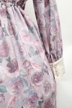 画像4: axes femme / ラヴィアンローズ柄ワンピース F ピンク S-26-04-09-029-AX-OP-TE-ZS