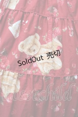 画像2: PINK HOUSE / strawberry choco bearプリントミディワンピース  赤 S-26-04-09-032-LO-OP-AS-ZS