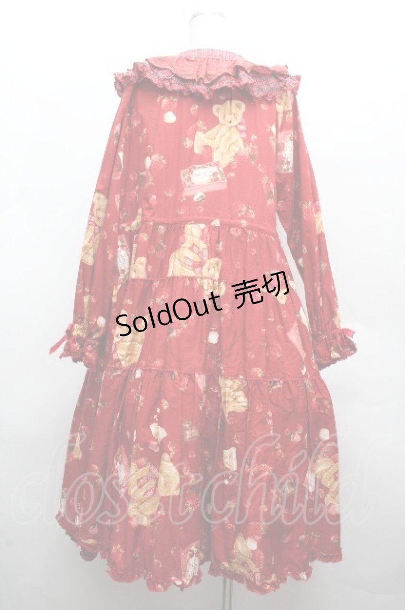画像5: PINK HOUSE / strawberry choco bearプリントミディワンピース  赤 S-26-04-09-032-LO-OP-AS-ZS (5)