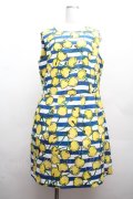 Franche Lippee / レトロチェリーワンピース  青ｘ白ｘイエロー S-26-04-09-033-LO-OP-AS-ZS