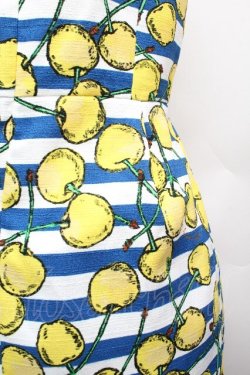 画像4: Franche Lippee / レトロチェリーワンピース  青ｘ白ｘイエロー S-26-04-09-033-LO-OP-AS-ZS