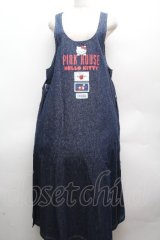 PINK HOUSE / PINK HOUSE×HELLO KITTYジャンパースカート  青 S-26-04-09-034-LO-OP-AS-ZS