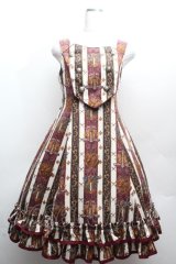 ALICE and the PIRATES / St.Lily Wolf〜狼騎士と百合の誓い〜柄ジャンパースカートI  ワイン S-26-04-09-035-PA-OP-AS-ZS