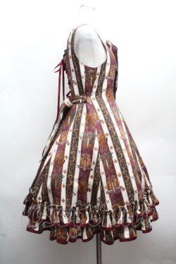 画像2: ALICE and the PIRATES / St.Lily Wolf〜狼騎士と百合の誓い〜柄ジャンパースカートI  ワイン S-26-04-09-035-PA-OP-AS-ZS