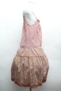 画像2: PINK HOUSE / インナーワンピース  ピンクｘブラウン S-26-04-09-036-LO-OP-AS-ZS